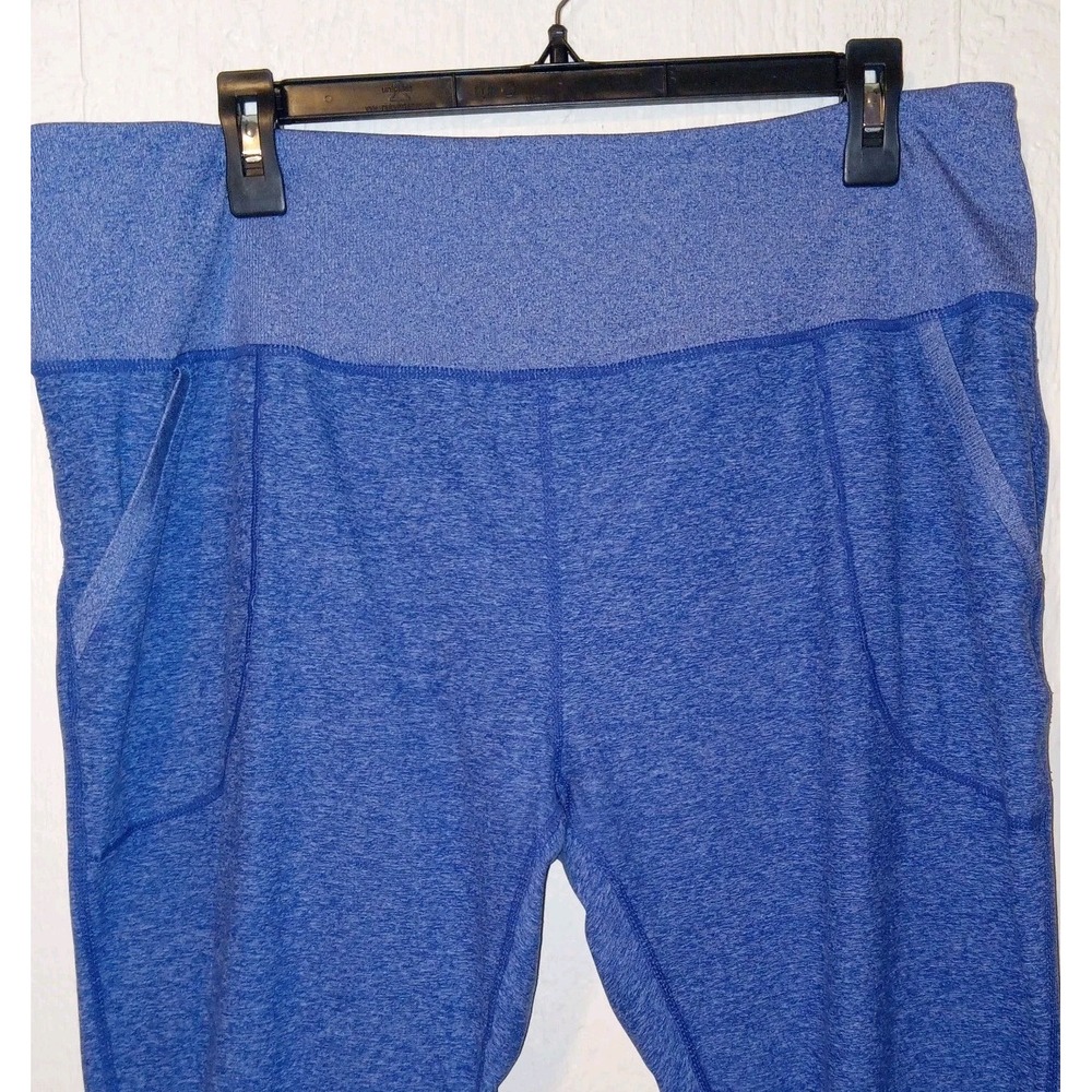 Zella Jogger Pants Womens 2X Blue Heathered Activewear Pockets High Rise - Picture 4 of 7